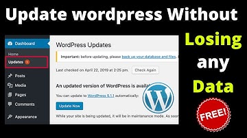 How To Update wordpress Without Losing any data