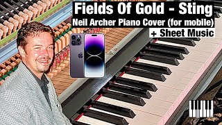 Vignette de la vidéo "Fields Of Gold - Sting - Piano Cover (for mobile)"