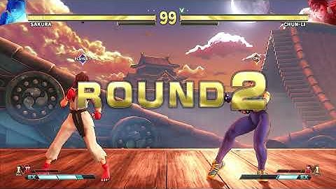 Sakura vs Chun-Li (Hardest AI) - Street Fighter V