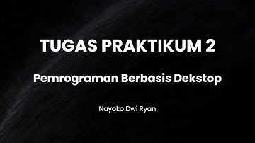 TUGAS 2 - Pemrograman Berbasis Dekstop  | Membuat aplikasi restoran sederhana | Universitas Terbuka 