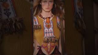 Rianne Van Rompaey walking the runway for Etro Fall-Winter 2022 Show