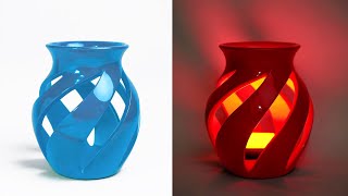 Table lamp making || Corner Flower vase || Lighting lamp making Resimi