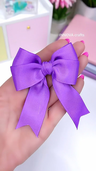 How to make easy bow 🎀 #diy #art #craft #howtomake #easy #bow