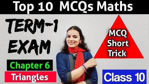 Important MCQ Class 10 Maths | Triangles Class 10/Important MCQ Chapter 6 With Trick @Mathsiseasy
