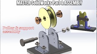 Master SolidWorks Pulley and Support Assembly