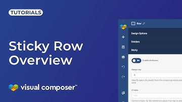 How to Make a Row Sticky with Visual Composer