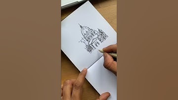 Urban Sketching | Easy Tips | Two Point Perspective | Scribble Art #urbansketching ( #shorts )