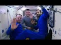 Homebound Crew Boards Soyuz Crew Ship, Closes Hatch