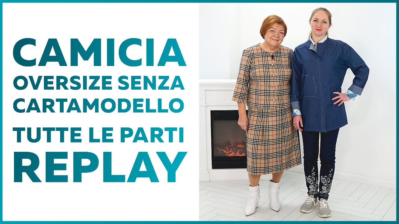 DIY: Camicia oversize in jeans. Video completo di tutte le parti. Replay