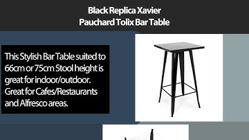 Black Replica Xavier Pauchard Tolix Bar Table