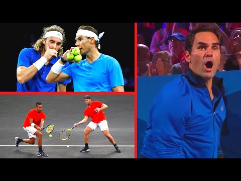 R.Nadal/S.Tsitsipas vs. N.Kyrgios/J.Sock - Laver Cup 2019 Highlights