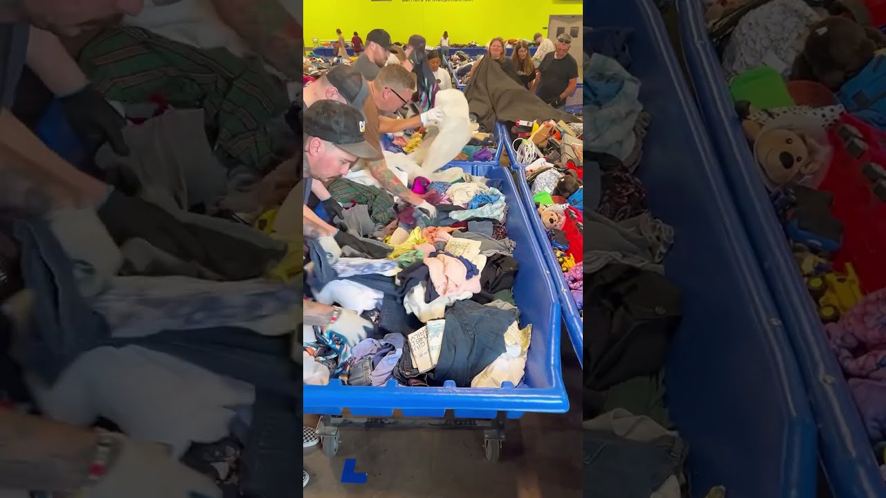 Shopping at Goodwill Outlet Bins Store