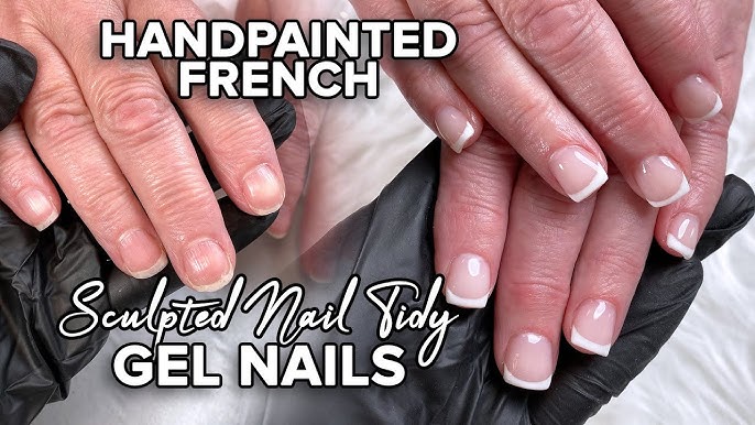 Black French Manicure Ft. Natural Round Short #Frenchgelx Tips - Youtube