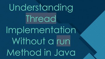 Understanding Thread Implementation Without a run Method in Java
