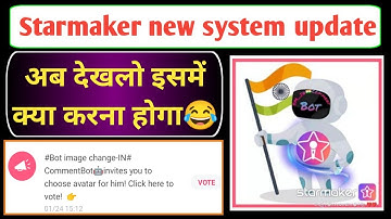 Starmaker system update notification || StarMaker comment bot change profile notification 😁