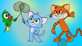 Kedi ve papağancık | Şanslı bir tenis oyunu | Çocuk Çizgi filmleri | chotoonz tv türkçe Çizgifilm