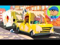 A Tow Truck gets squeaky-clean at the Car Wash | Cartoon for kids