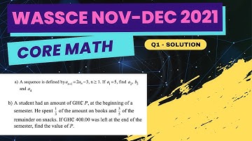 WASSCE 2021 Nov-Dec Core Math Theory Q1 Solution