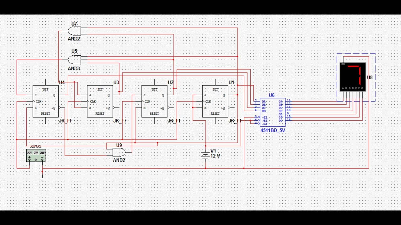 multisim jk flip flop