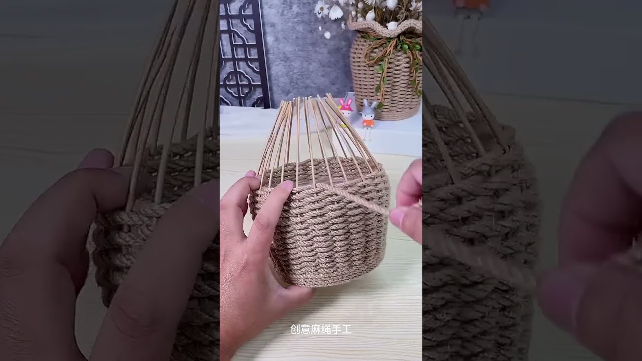 Turns Waste Into Treasure Handmade Vase Knitting Handwork Shorts Diy