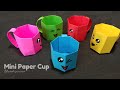 DIY MINI PAPER CUP / Paper Crafts For School / Easy Kids Crafts Ideas