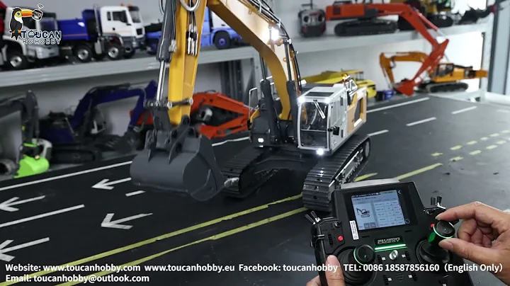 How to operate NEW version 5 channel valve XDRC 1/14 945 Hydraulic Excavator,see radio settings.