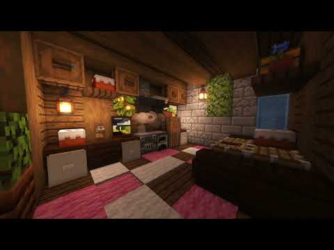 Minecraft🌱Relaxing Music with Kitchen at Night & Lofi Chill