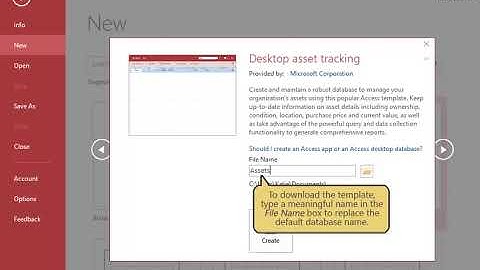 Access Chapter 1 Getting Started With Access: Creating a Desktop Database from a Template
