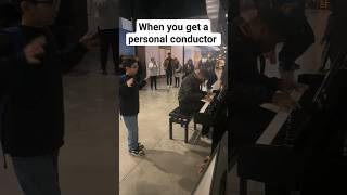 When you get your own conductor #piano #music #publicpiano