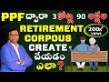 PPF ద్వారా 3 కోట్ల 90 లక్షల Retirement Corpus Create చేయడం ఎలా ? PPF complete details in Telugu