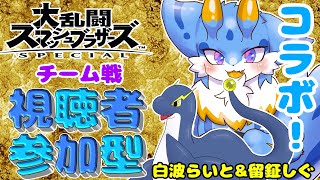 【スマブラSP】白波らいとくんとコラボ！！視聴者参加型チーム戦！！🐾⚡