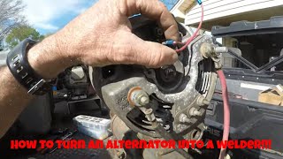 Alternator welder wiring and how to make it weld!!