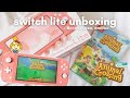 unboxing ☻ nintendo switch lite (coral)