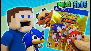 Sonic MANIA Plus Ps4 Video Game & Art Book Unboxing Sonic the Hedgehog Gameplay Funko Pop