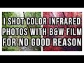 Making color infrared photos with bw film  infrared trichrome photography