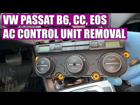 How to remove AC climate control unit (climatronic) panel VW Passat B6, CC, Eos, Scirocco in 5 steps