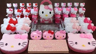 "Kitty Makeup Box" Mixing Pink,Purple,Red Makeup,More Stuff Into slime!