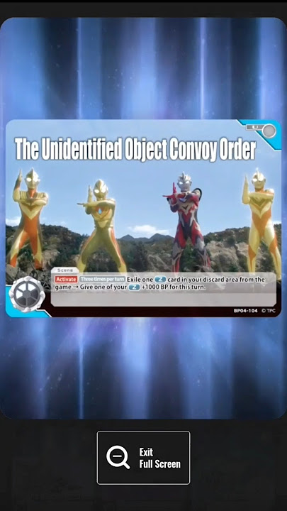 Ultraman Card Game - Scene-[U] Ultraman Z - The Undentified Object Convoy Order