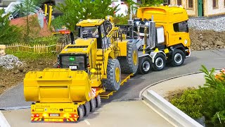 MEGA RC HEAVY HAULAGE!! RC KABOLITE K988 WHEEL LOADER TRANSPORT, RC TRUCKS, RC MACHINES, RC TRACTORS