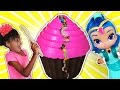 Bashing 3 Giant Chocolate Cupcake Surprise Eggs! With Shopkins and MLP | Naiah and Elli Toys Show