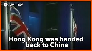 On july 1, 1997, hong kong was handed back to china under a 'one
country, two systems' formula #onthisday subscribe:
http://smarturl.it/reuterssubscribe reut...