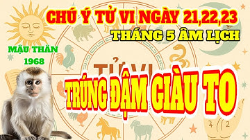 Tin Sốc, Chú Ý Tử Vi Ngày 21,22,23 Tháng 5 Â.L Tuổi Mậu Thân 1968- Trúng Đậm Giàu To