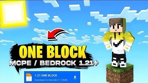 ONE BLOCK Map For MCPE 1.21 🔥 | ONE BLOCK Minecraft Pe 1.21 MediaFire link