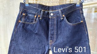 Джинсы Levi's 501 с eBay после двух стирок.