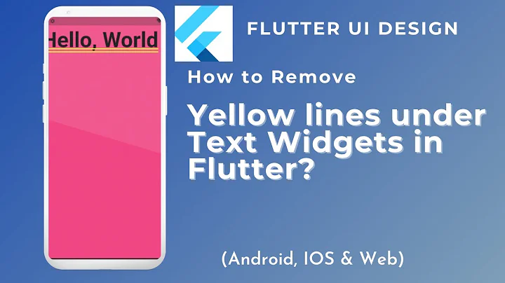 Yellow underline Text in flutter Widgets?