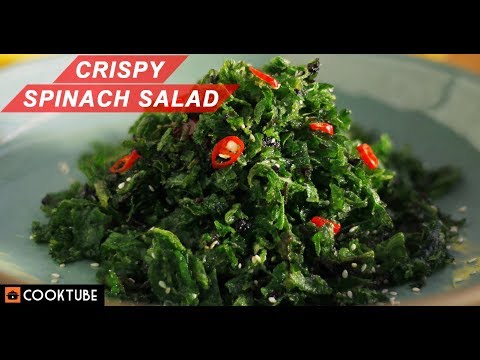 Crispy Spinach Salad | Chinese Stir Fried Salad Recipe | Kurkuri Palak Ki Salad