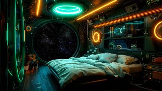 Space Habitat | Muffled Rumbling Space Ship White Noise | Relaxing Space Sounds | 10 HOURS