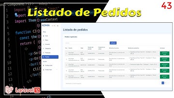 43 📊 LISTADO DE PEDIDOS (Órdenes) en el Admin Panel | Vista General de Ventas | Laravel 12