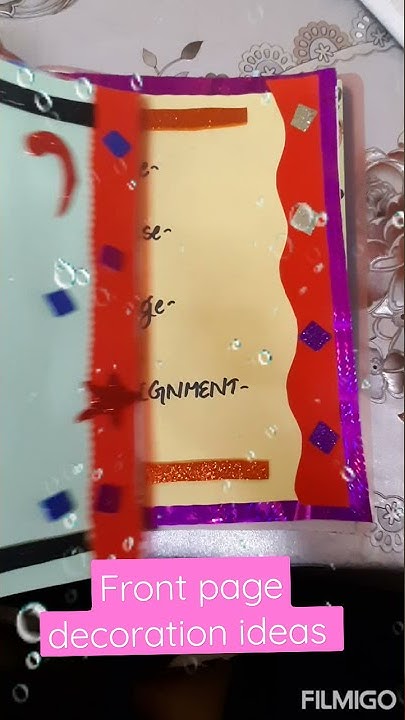 FRONT PAGE /COVER / INTRODUCTION PAGE DECORATION IDEAS WITH SPARKLE ...
