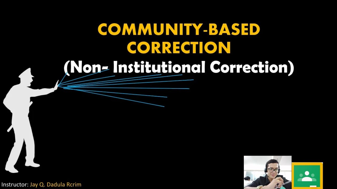 essay about non institutional correction